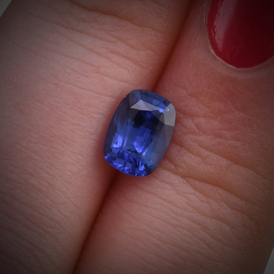 1.33 Carat Blue SRI LANKAN Cushion Sapphire