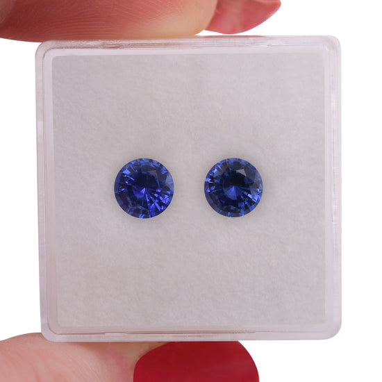 1,66 Karat Blauer SRI-LANKA-Saphir im Rundschliff