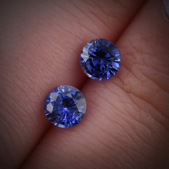 1,74 Karat Blauer SRI LANKAN Runder Saphir