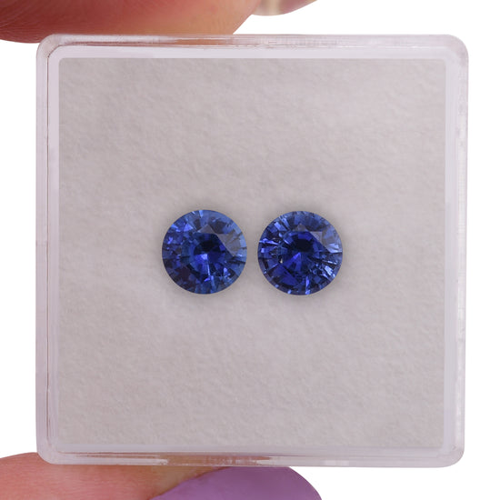 1,74 Karat Blauer SRI LANKAN Runder Saphir