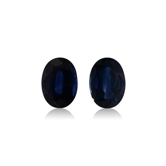 2,09 Karat blauer THAI Oval-Saphir