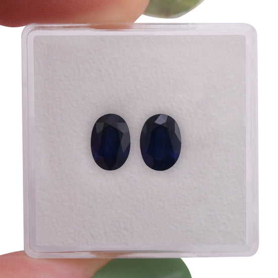 1,60 Karat blauer THAI Oval-Saphir