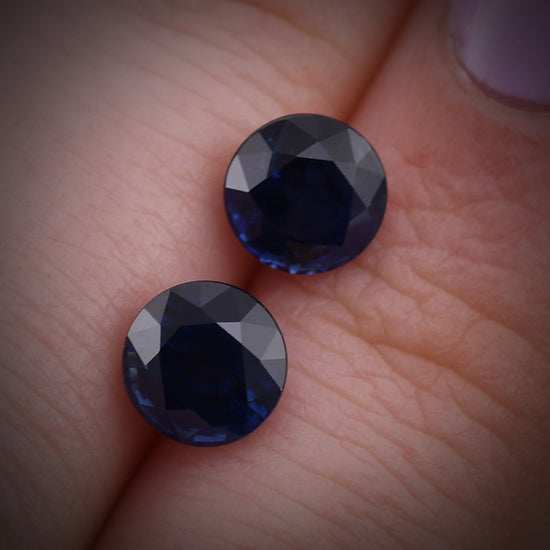 3.06 Carat Blue THAI Round Sapphire