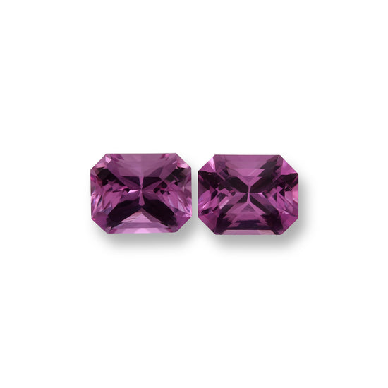 1.58 Carat Pink MADAGASCAR Radiant Sapphires Pair