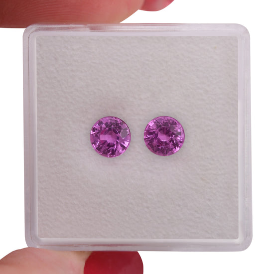 1.38 Carat Pink MADAGASCAR Round Sapphire