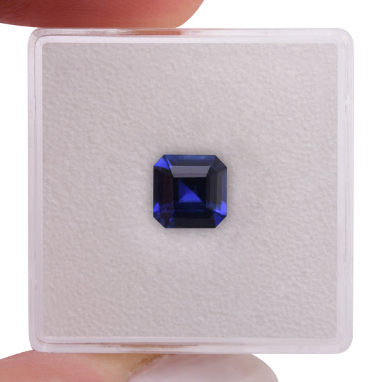 1.38 Carat Blue SRI LANKAN Sq. Emerald Sapphire