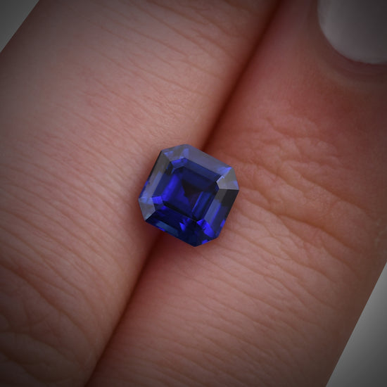 1.47 Carat Blue SRI LANKAN Sq. Emerald Sapphire