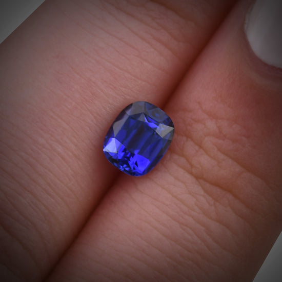 1.34 Carat Blue SRI LANKAN Cushion Sapphire
