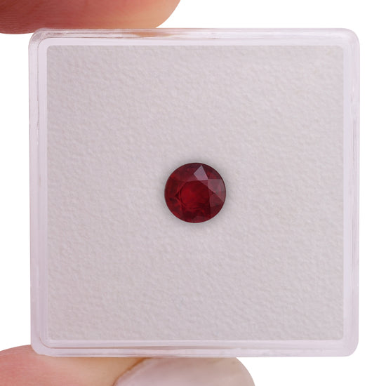 0.67 Carat Red MOZAMBICAN Round Ruby