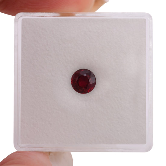0.74 Carat Red MOZAMBICAN Round Ruby