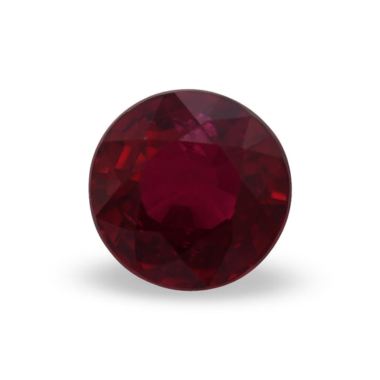 0.74 Carat Red MOZAMBICAN Round Ruby