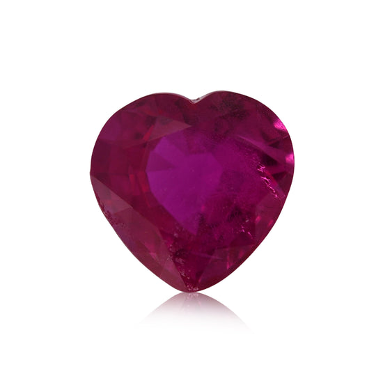 0.48 Carat Red BURMESE Heart Ruby