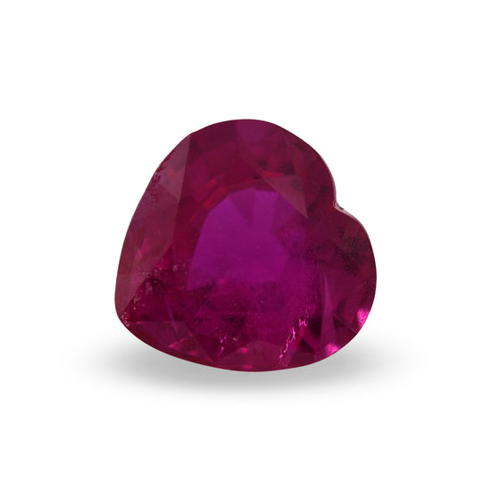 0.48 Carat Red BURMESE Heart Ruby