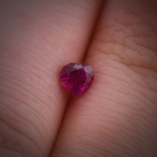 0.48 Carat Red BURMESE Heart Ruby