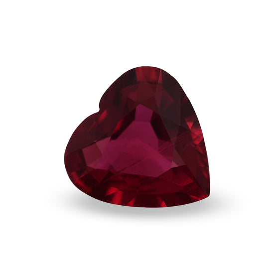 0.81 Carat Red MOZAMBIQUE Heart Ruby