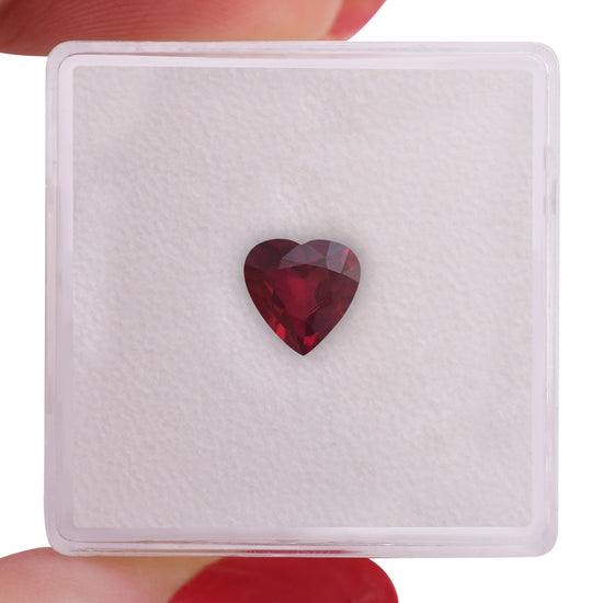 0.81 Carat Red MOZAMBIQUE Heart Ruby
