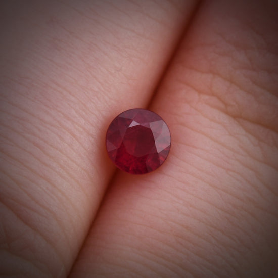 0.75 Carat Red MOZAMBIQUE Round Ruby