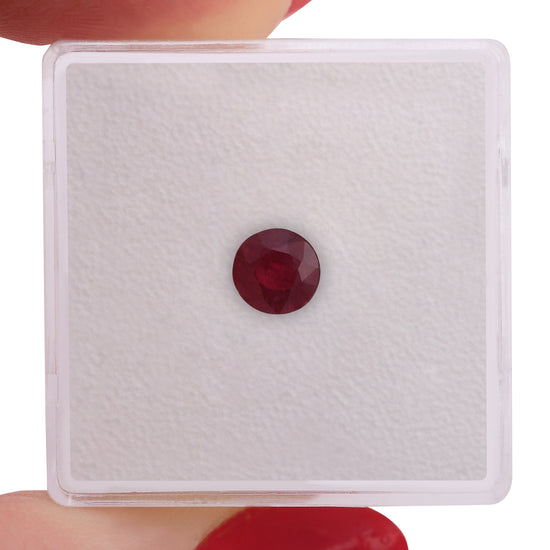 0.75 Carat Red MOZAMBIQUE Round Ruby