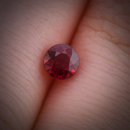 0.62 Carat Red MOZAMBIQUE Round Ruby