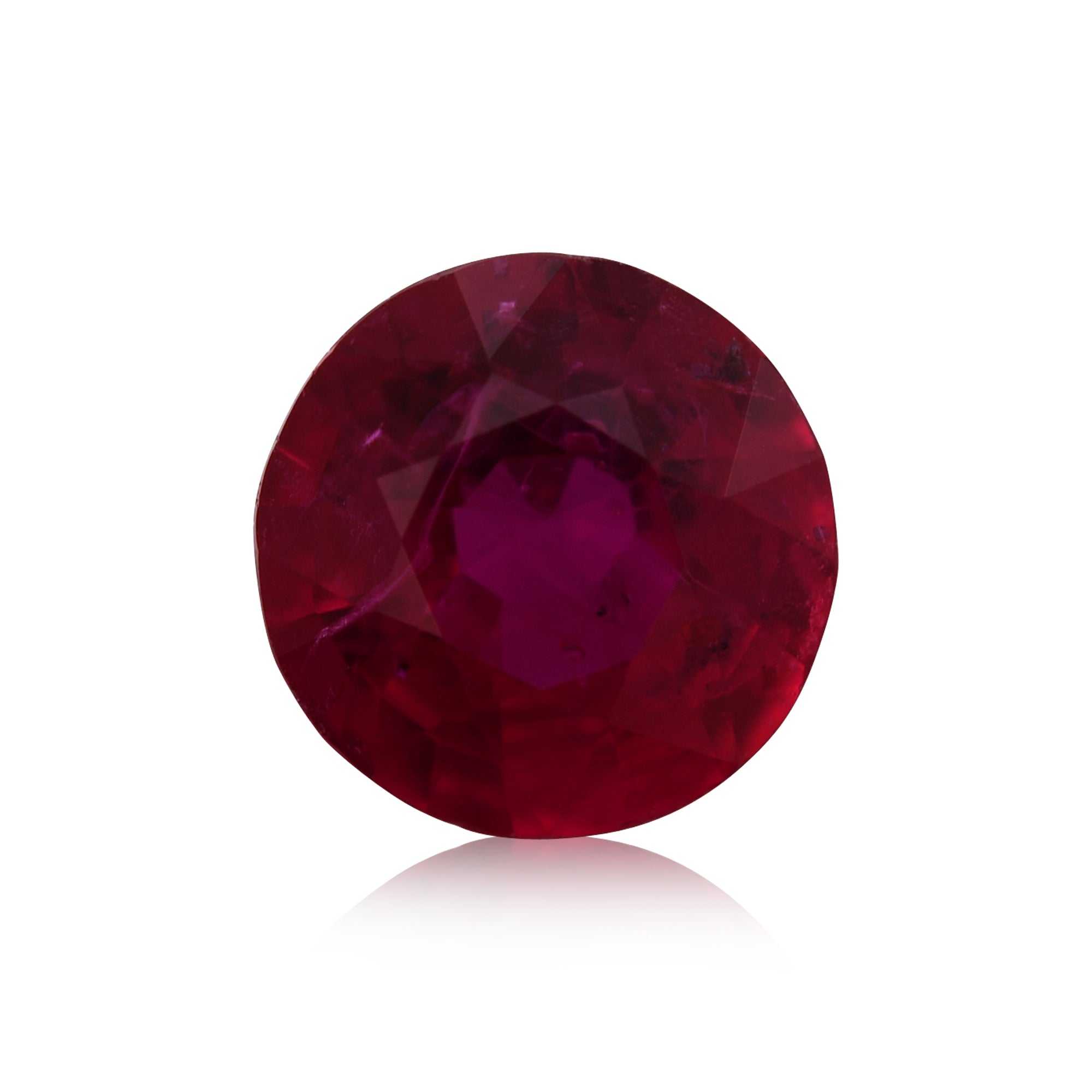 0.58 Carat Red MOZAMBIQUE Round Ruby | LEIBISH