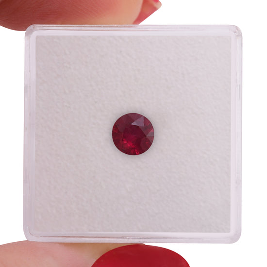 0.58 Carat Red MOZAMBIQUE Round Ruby