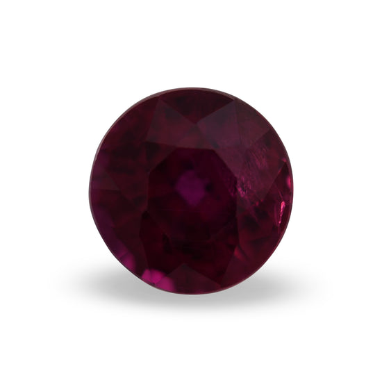 0.70 Carat Red MOZAMBIQUE Round Ruby