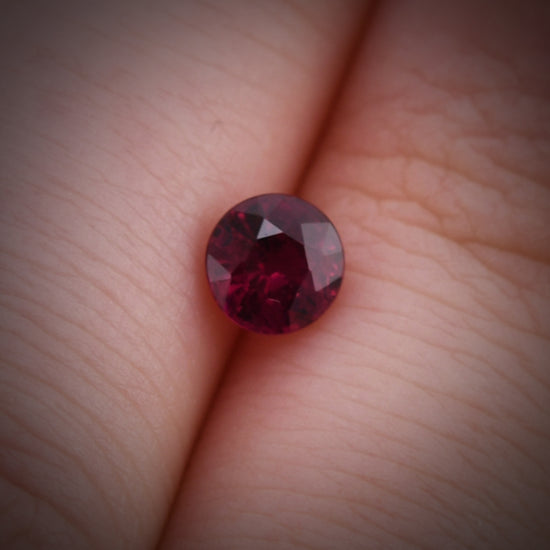0.70 Carat Red MOZAMBIQUE Round Ruby