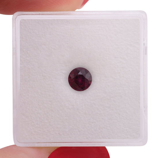 0.70 Carat Red MOZAMBIQUE Round Ruby