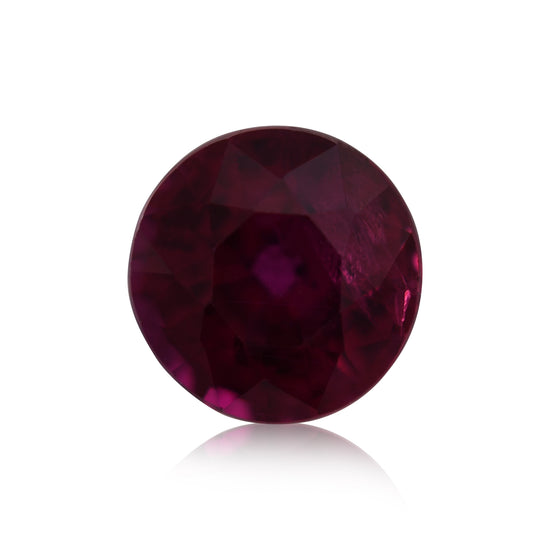 0.70 Carat Red MOZAMBIQUE Round Ruby