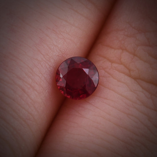 0.68 Carat Red MOZAMBIQUE Round Ruby