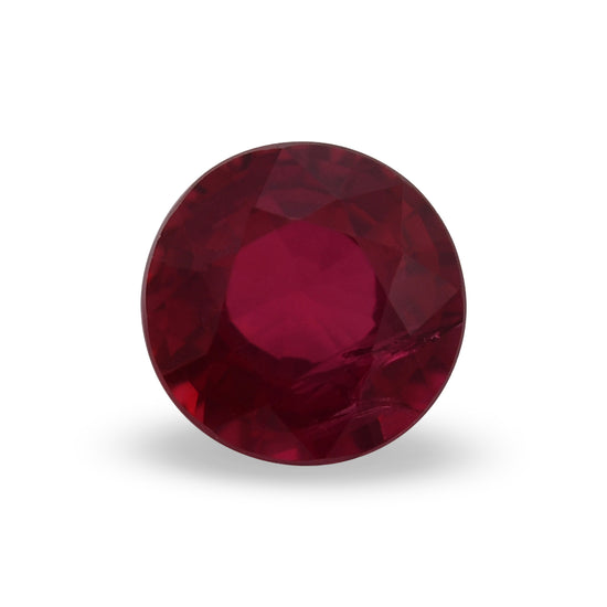 0.68 Carat Red MOZAMBIQUE Round Ruby
