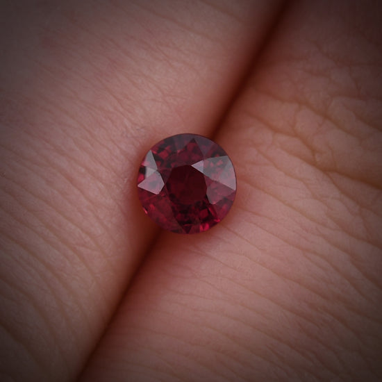 0.68 Carat Red MOZAMBIQUE Round Ruby