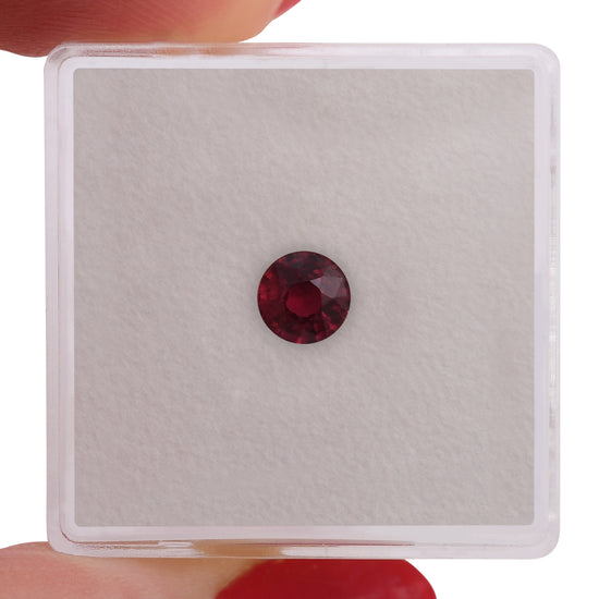 0.68 Carat Red MOZAMBIQUE Round Ruby