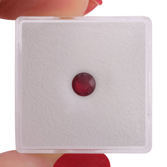 0.64 Carat Red MOZAMBIQUE Round Ruby