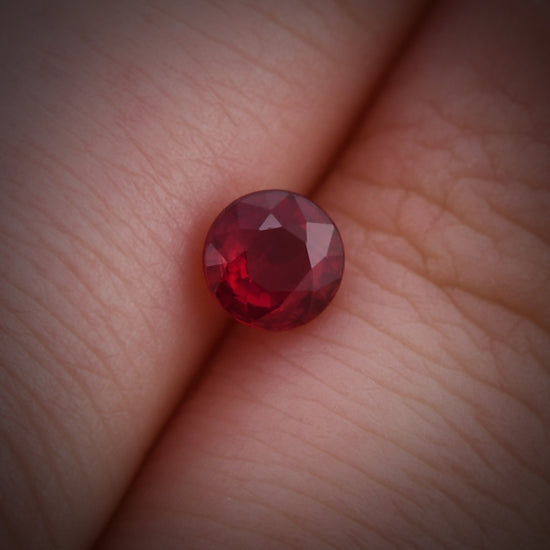0.64 Carat Red MOZAMBIQUE Round Ruby