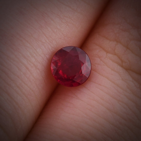 0.69 Carat Red MOZAMBIQUE Round Ruby