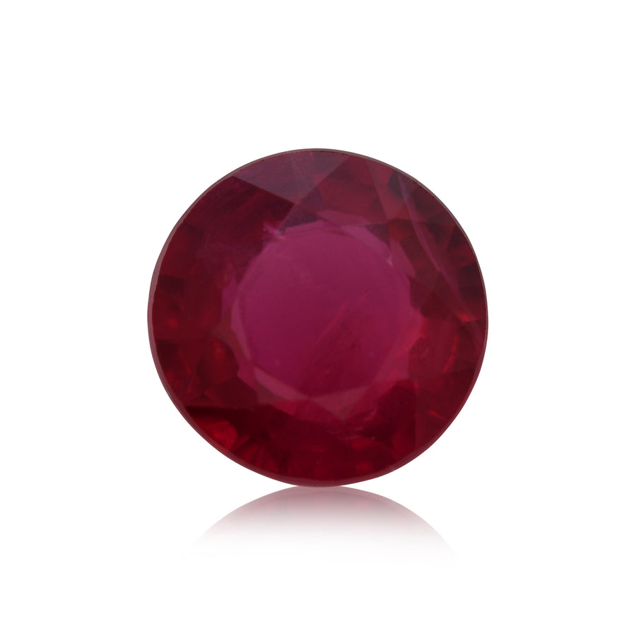 0,69 Karat roter, runder MOZAMBIK Rubin