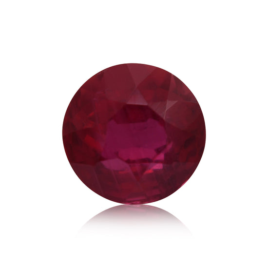 0.66 Carat Red MOZAMBIQUE Round Ruby