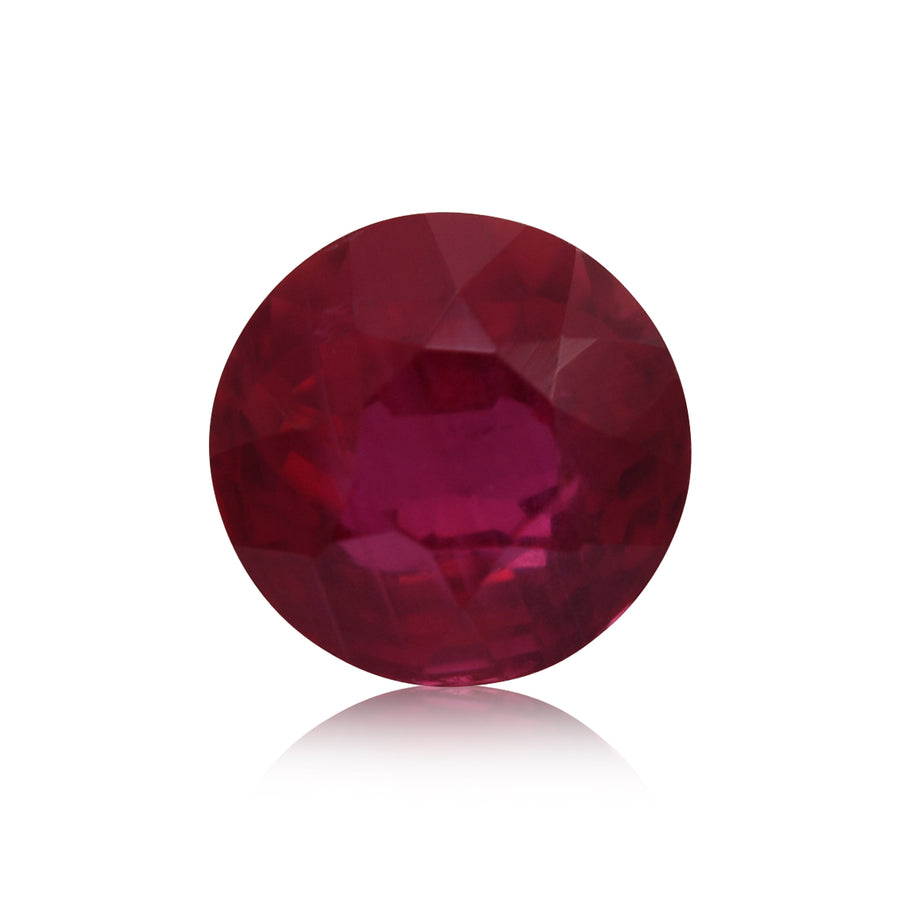 0.66 Carat Red MOZAMBIQUE Round Ruby