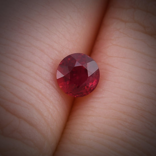 0.66 Carat Red MOZAMBIQUE Round Ruby