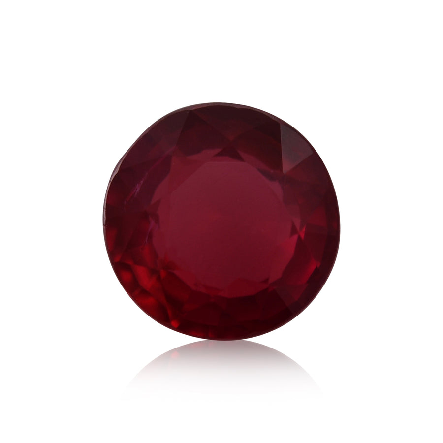 0,68 Karat Roter MOZAMBIK Rundschliff Rubin