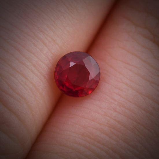 0.68 Carat Red MOZAMBIQUE Round Ruby