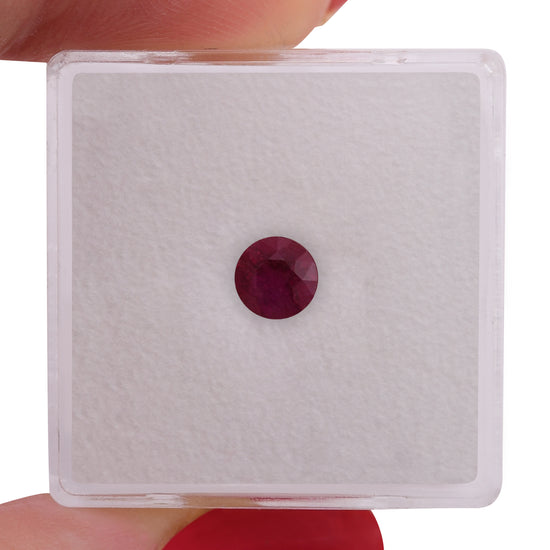 0.63 Carat Red BURMESE Round Ruby