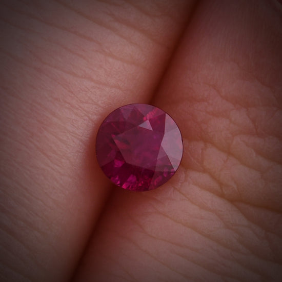 0.63 Carat Red BURMESE Round Ruby