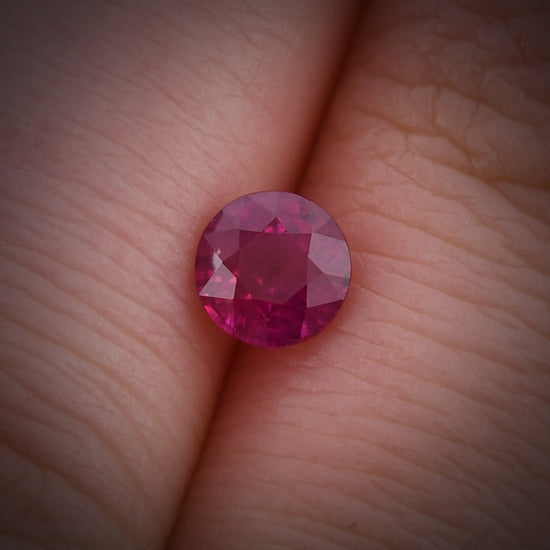 0.70 Carat Red BURMESE Round Ruby