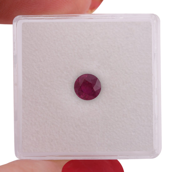 0.70 Carat Red BURMESE Round Ruby