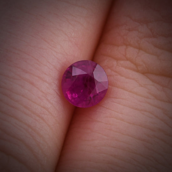 0.68 Carat Red BURMESE Round Ruby
