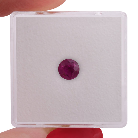 0.68 Carat Red BURMESE Round Ruby