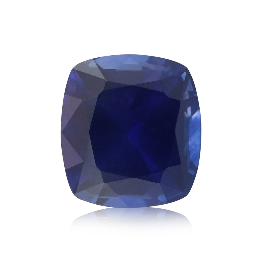 3.09 Carat Blue  Cushion Sapphire GWLAB