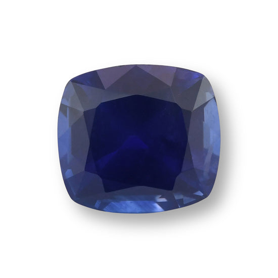3.09 Carat Blue  Cushion Sapphire GWLAB